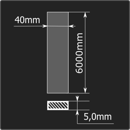 Полоса горячекатаная 5,0*40 6м ст.3сп ГОСТ 103-2006 Полоса горячекатаная 5,0*40 6м ст.3сп ГОСТ 103-2006