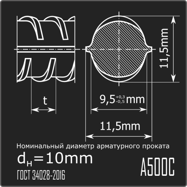 Арматура 10,0 А500С ГОСТ 34028-2016 11,7м Арматура 10,0 А500С ГОСТ 34028-2016 11,7м