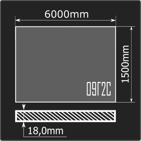 Лист горячекатаный 18*1500*6000 09Г2С ММК ГОСТ 19281-2014 Лист горячекатаный 18*1500*6000 09Г2С ММК ГОСТ 19281-2014